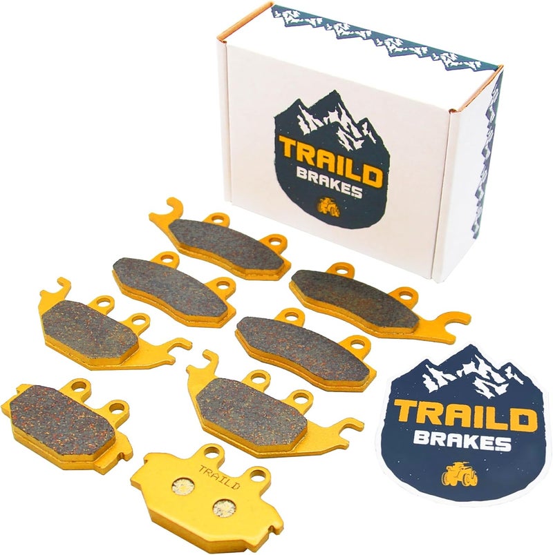 Traild Ceramic Brake Pad Set fits Kawasaki Mule Pro DX/DTX/FX/FXT/FXR 2015-2025 Front & Rear - Image 1